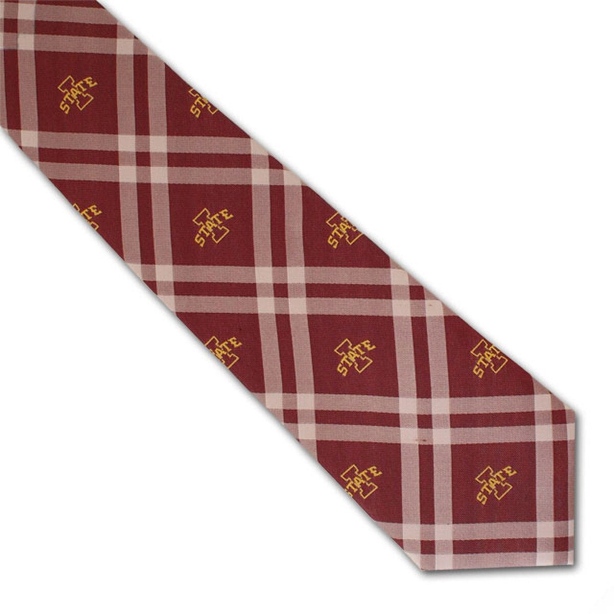 Eagle Wings I-State Cardinal & Gold Plaid Necktie
